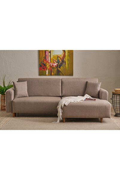 Vivense MANE YATAKLI KÖŞE KOLTUK, KAHVE, SAĞ KÖŞE