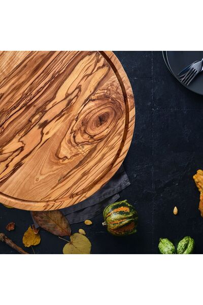 egedeneve لوح ستيك/بيتزا دائري مموج (35 سم)