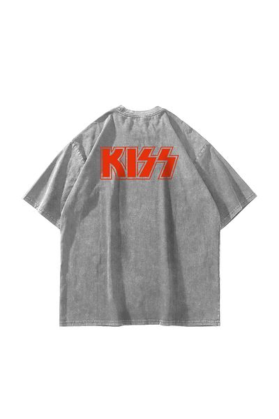 Sekizbiraltı Rock And Roll Printed Unisex Oversize Λευκό Tshirt - Κούκλα 24/1