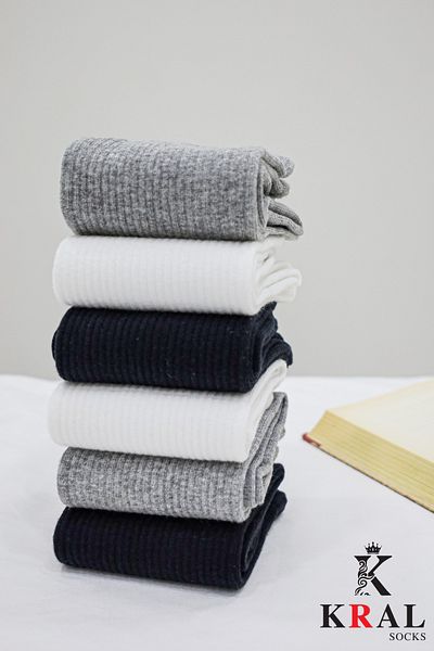 KRAL SOCKS Унисекс бели памучни тенис чорапи, 183 см - безшевни чорапи