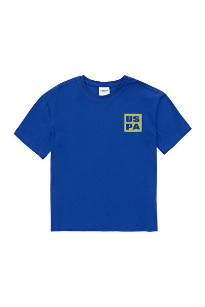 U.S. Polo Assn. Erkek Çocuk Saks Oversize Bisiklet Yaka Tişört 50295447-VR045