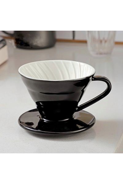 Vivien Home Black V60 02 Dripper Ceramic Coffee Brewing Equipment Filter Coffee