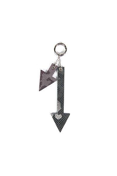 Desa Burgundy Arrow Leather Keychain
