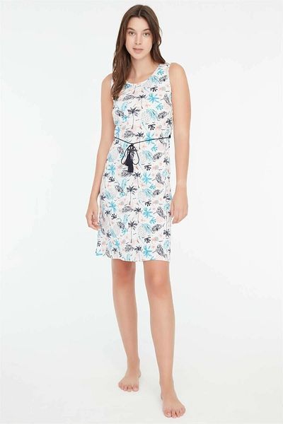 Mod Collection Mod 3853 Tropical Palm Print Sleeveless Dress