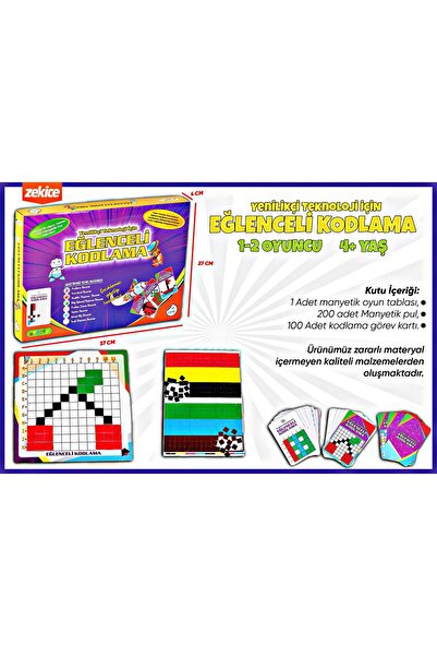 ZEKİCE OYUNCAK Zihinsel Becerileri Geliştiren Kodlama Oyunu Eğlenceli Kodlama