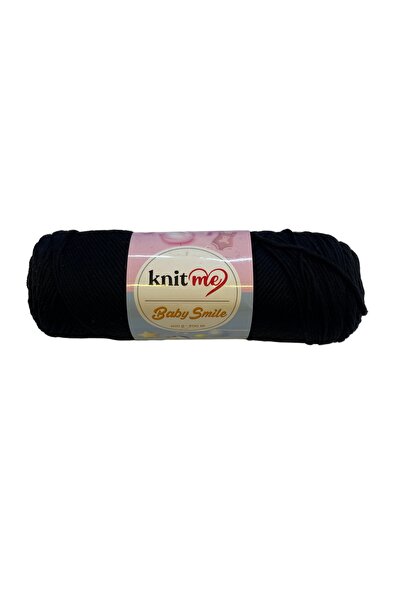 knitme Baby Smile Siyah Bebek Hobi Örgü İpi 100gr