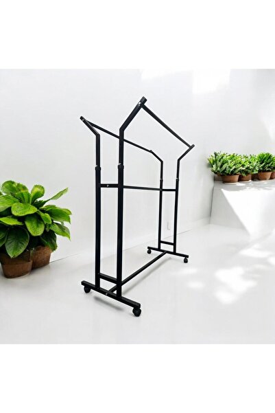 Acar Raf Lüks V Ayarlı Askılık Tekerlekli Elbise ve Kıyafet Askılığı 200 KG T...