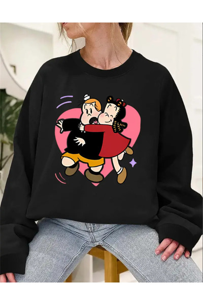 Marco Fresco Hanorac unisex cu imprimeu în formă de șapcă