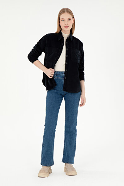 U.S. Polo Assn. Women's Black Long Sleeve Shirt 50290001-Vr046