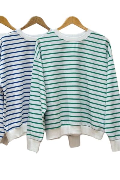 BRK Pulover de bază supradimensionat cu mânecă lungă pentru femei 1604