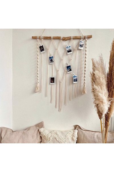 Mina Souvenir Makrome Photo, Picture Board, Frame, Round Decoration