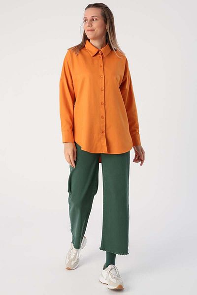 ALLDAY Soft Orange-Oversize Basic Shirt