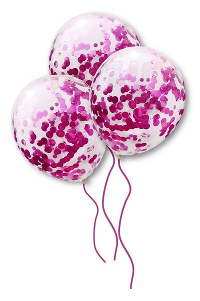 Ezgi Party Store Purple Confeteli Transparent Balloon 10 Pieces Sequined Balloon Balloon Scale Colorless Balloon