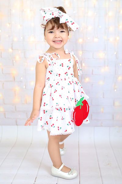 Babito Baby Children's Cherry Concept Dress with Bag and Headband