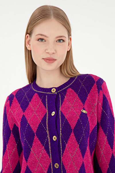 U.S. Polo Assn. Kadın Mor Triko Hırka 50293118-VR038