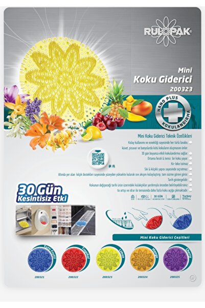 Rulopak Lavabo Pisuvar Süzgeci Koku Giderici (Spring)