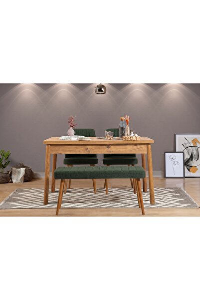 Vivense STORMİ MASA TAKIMI, ATLANTİK YEŞİL 1070, 120x75