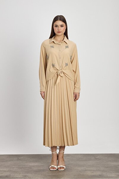 Rays Set de fuste cu detalii de piatră model bej 6006