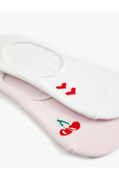 Koton Set of 2 Ballerina Socks with Hearts Multicolored