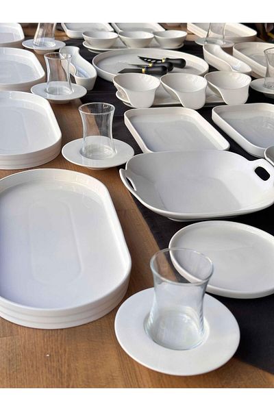 ROSSEV Linea 64 Piece Breakfast Set for 12