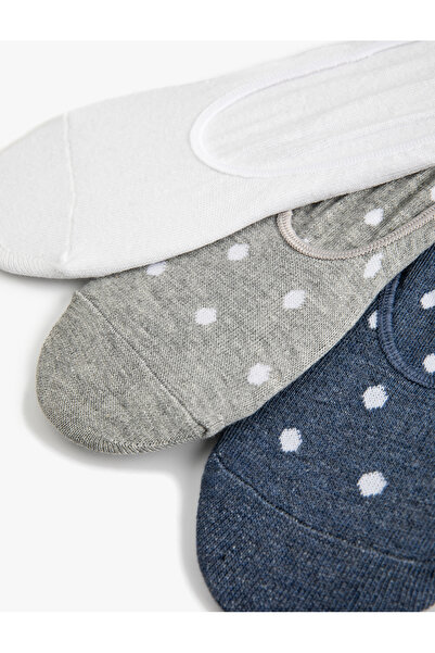 Koton Babet Çorap Seti 3'lü Çok Renkli Puantiyeli