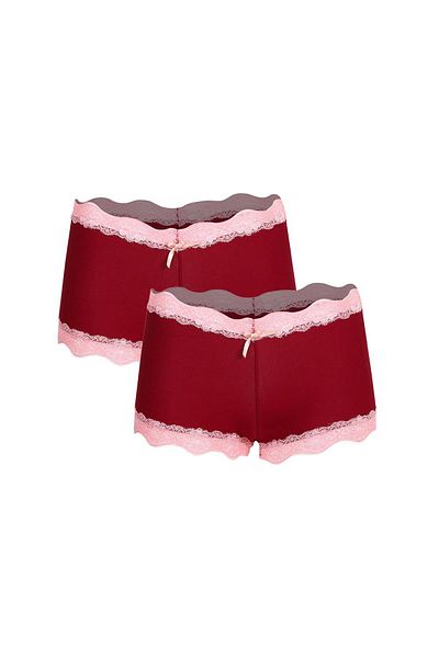 Akbeniz Claret Red Γυναικείο Boxer - Βαμβακερό Σετ 2 40265