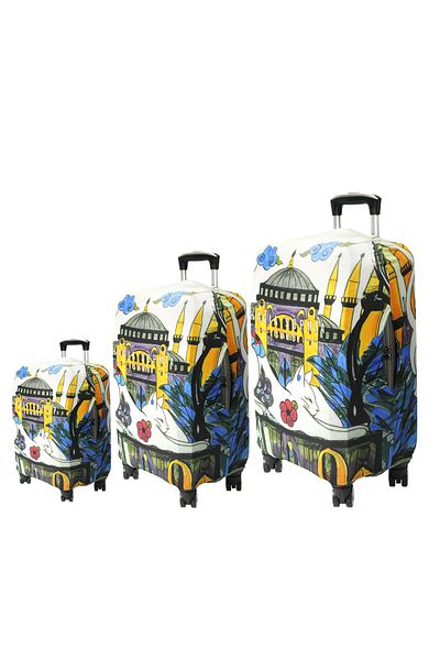 MY SARACİYE (My # 121 Ayasofya / Hagia Sophia Cat) Set of Cases for Suitcases (Cabin Medium and Large)