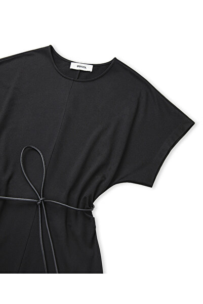 İpekyol Faux Leather Belted Dress