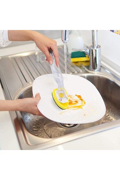 ARVALE 2 Heads with Chamber Refillable Dish Sponge +2 Heads