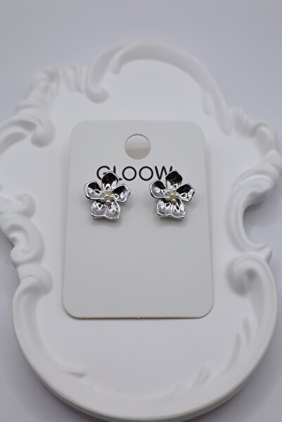 DEMOKAN Kadın Küpe 2 cm İnci Tomurcuk Lotus Çiçek Küpe