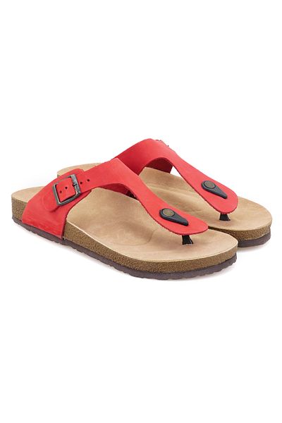 Desa Women's Red Nubuck Slippers