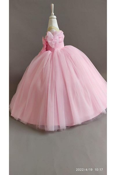 Star Kids Κοριτσίστικο ροζ φόρεμα πριγκίπισσας - Puffy, αμάνικο, σατέν ύφασμα, για ειδικές περιστάσεις