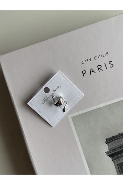 shop Snake Figured Zircon Stone Silver Earcuff