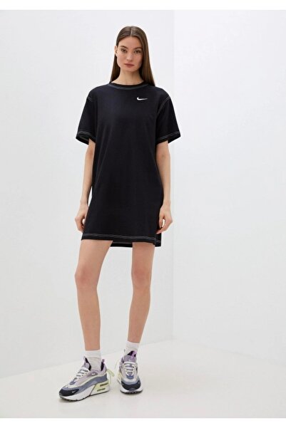 Nike Sportwear Swoosh Women's Dress Black Siyah Kadın Elbise