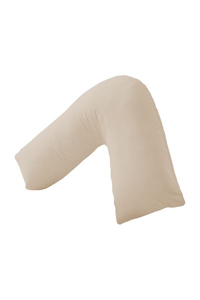 Generic وسادة مريحة على شكل حرف L للحمل والأمومة من شركة Mother Comfort - لون بيج