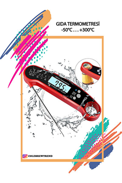 COLD BREW TREND by uğur cadırcı Katlanır Problu Gıda / Mutfak Termometresi  -50°C . . . +300°C
