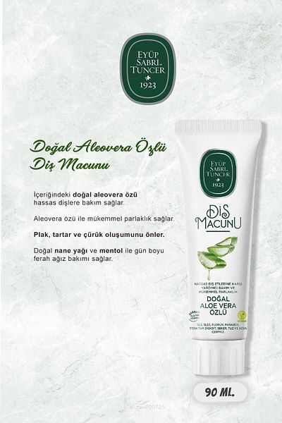 Eyüp Sabri Tuncer 90ml Toothpaste Set - Rosie with Himalaya, Aloe Vera, Miswak, Walnut and Peel, Pine Extract
