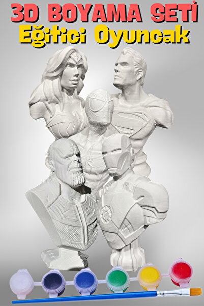 Craft3D Atölye Marvel(AVENGERS) -dc Süper Kahramanlar Beton/taş/figür/büst Bo...