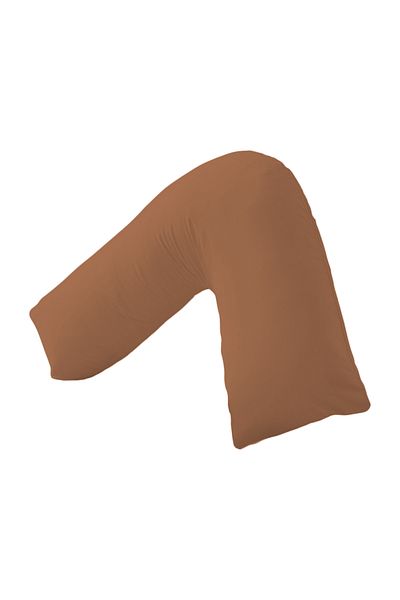 Generic L Shape Comfortable Pregnancy & Maternity Pillow By Mother Comfort - Brown