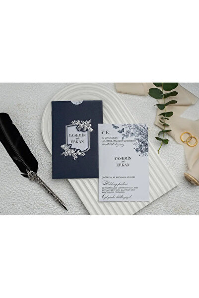 abcofis Düğün Davetiyesi Ekonom Erdem Davetiye 9299 Baskı Dahil