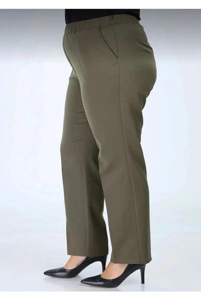Öz klas Store Women's Waist Buttoned Side Elastic Tube Trophy Pants