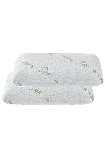 Generic Pack of 2 Memory Foam Pillow Queen Size Knitted Fabric for Sleeping