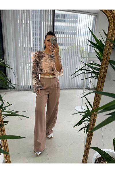caddstore Mc 3013 Copper Palazzo Trousers