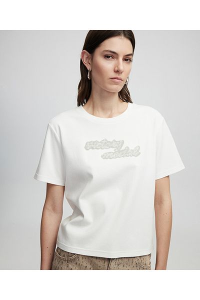 İpekyol Tricou cu broderie slogan