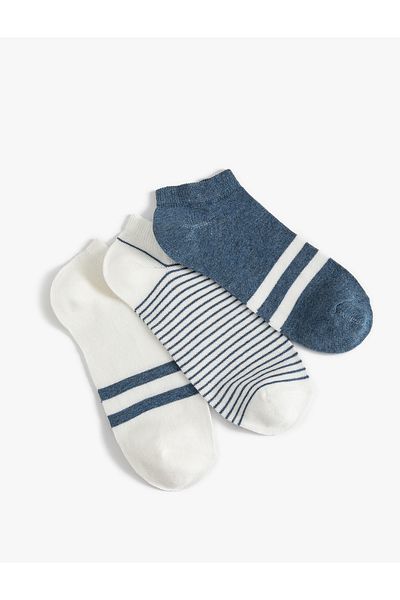 Koton Set șosete papuci cu dungi 3 piese multicolore