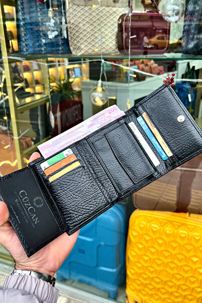 CüzCan Sahra Black Genuine Leather Women's Wallet Polite and Convenient (12X9Cm)
