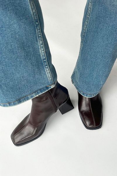 STRASWANS Trew Women - Brown Stretch Heeled Leather Boots