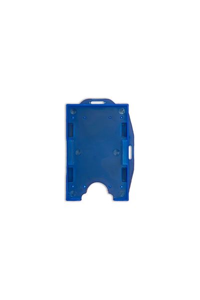 PABALAS Blue Color Name Badge Container with Horizontal and Vertical Double Card Bowl Staff Card Case Card Protector