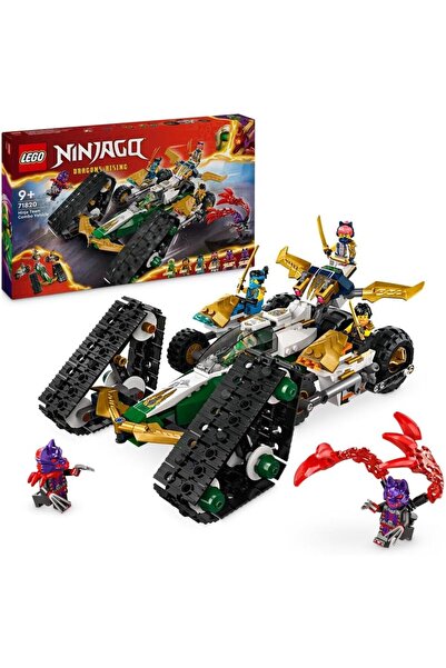 LEGO NINJAGO Ninja Team Combo Vehicle 4-in-1 Toy with 2 Motorbikes, Glider an...