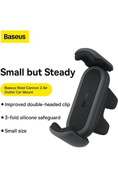 Baseus Steel Cannon 2 Air Outlet Car Mount Black